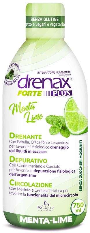 Drenax Forte Plus Integratore Drenante Depurativo Gusto Menta E Lime 750ml