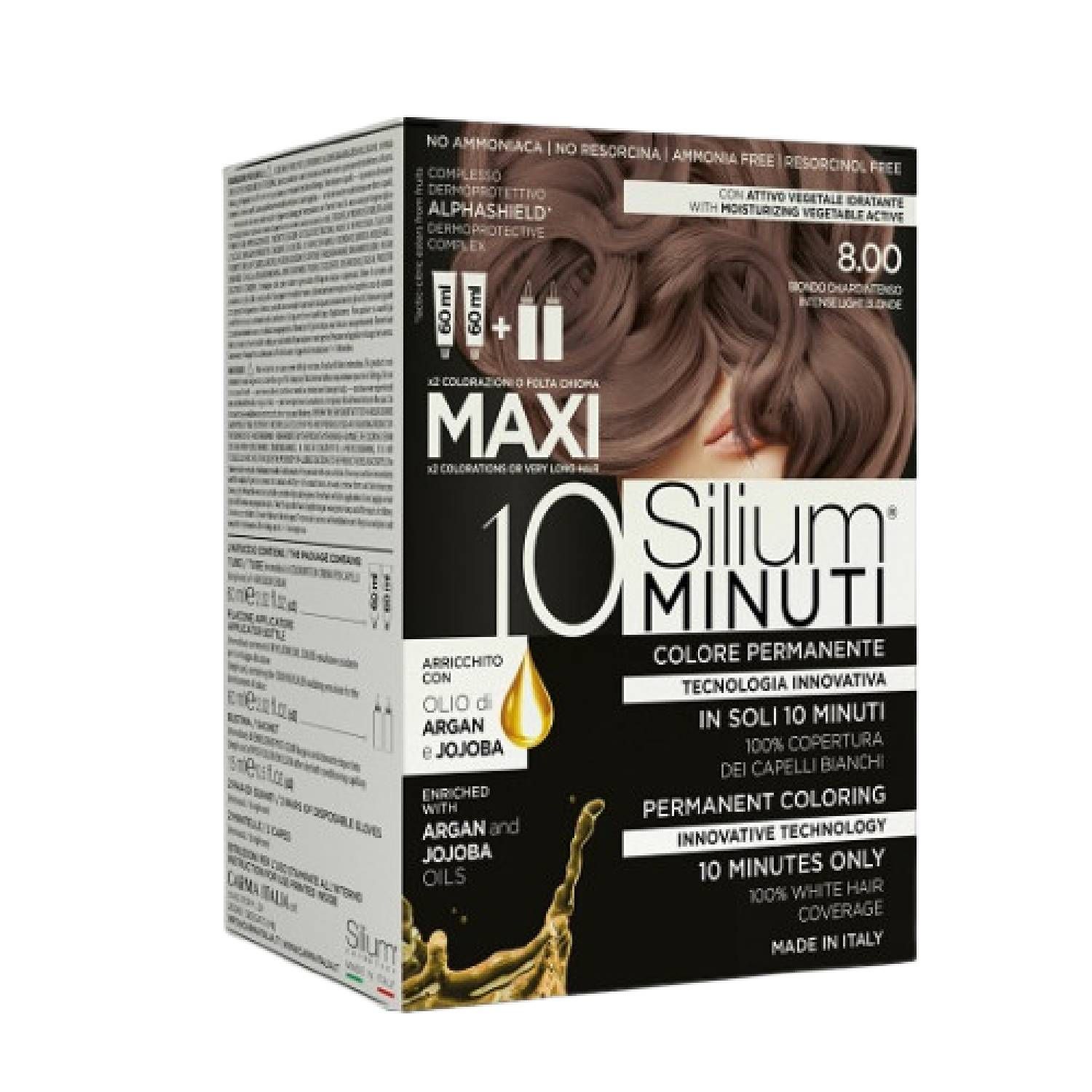 Silium Maxi Colore Permanente 10 Minuti Biondo Chiaro Intenso 8.00