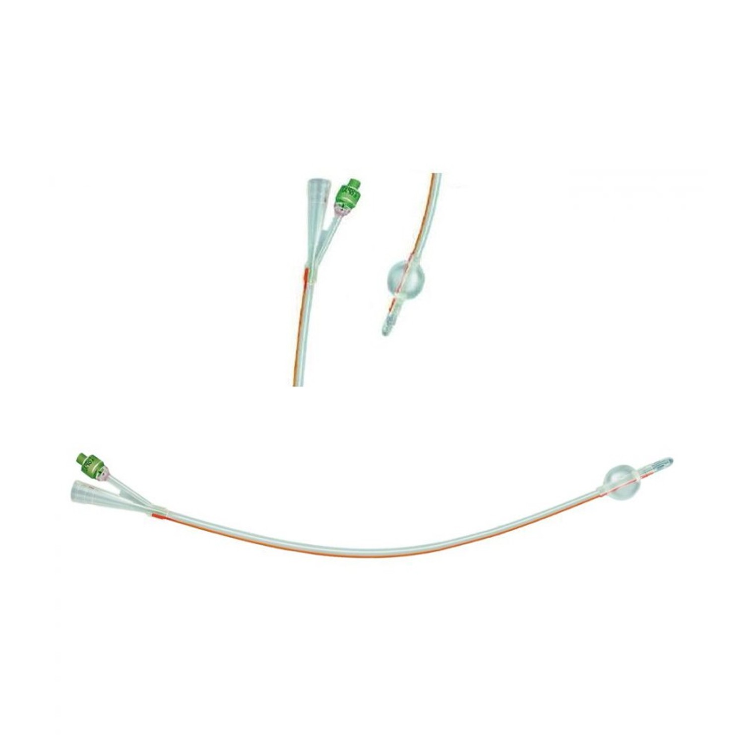 image - 909847307 - Catetere Foley a 2 vie in silicone trasparente con palloncino da 5-10 ml, progettato per il drenaggio urinario. - 4866706_2.jpg