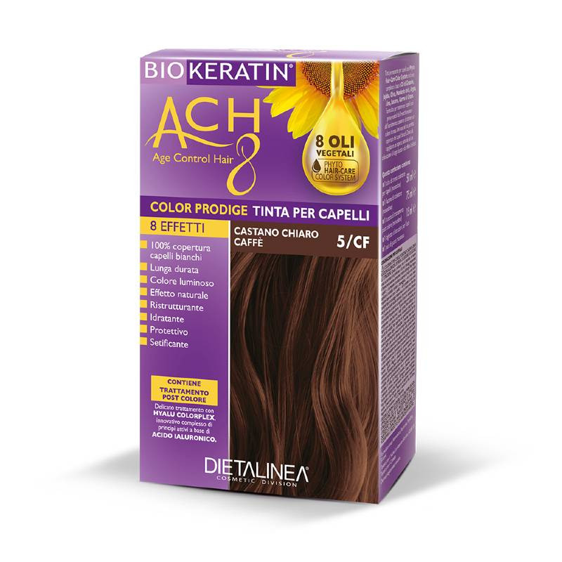 Biokeratin Ach8 Tinta Per Capelli Castano Chiaro Caffè 5cf