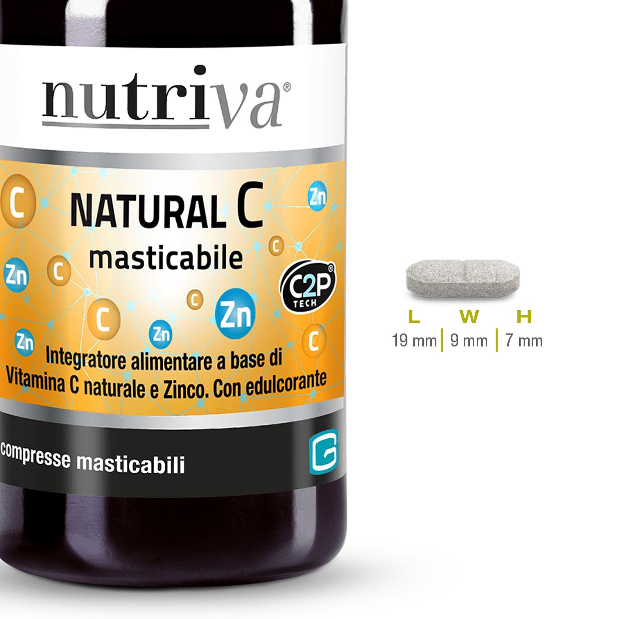985009012 - Nutriva Natural C Integratore Sistema Immunitario 60 compresse - 4741903_3.jpg