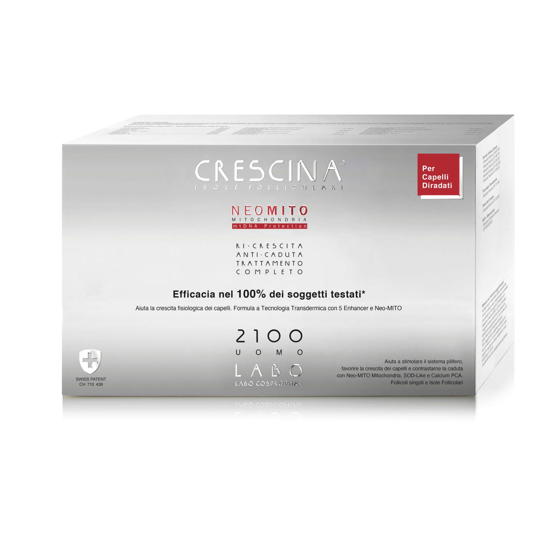 Crescina Isole Follicolari Neo Mito 2100 Uomo Trattamento Completo 20+20 Fiale Da 3,5ml