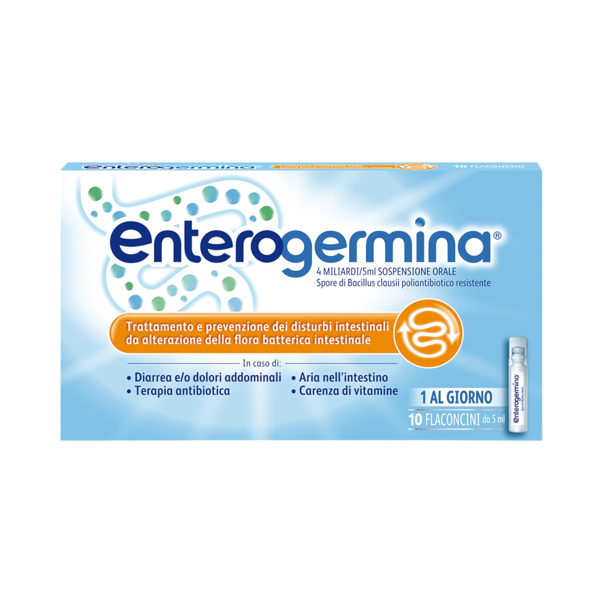 Enterogermina 4 Miliardi Fermenti Lattici Probiotici Per Disturbi Intestinali 10 Fiale