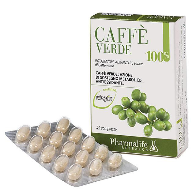 Pharmalife Caffè Verde 100% Integratore Sostegno Metabolico Anti ossidante 45 Compresse