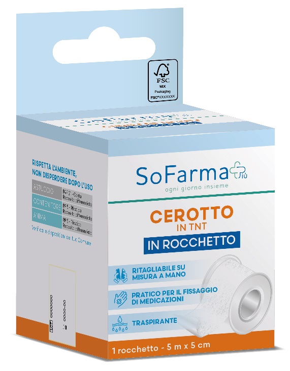 Sofarma Cerotto In Tnt In Rocchetto 5m X 5cm