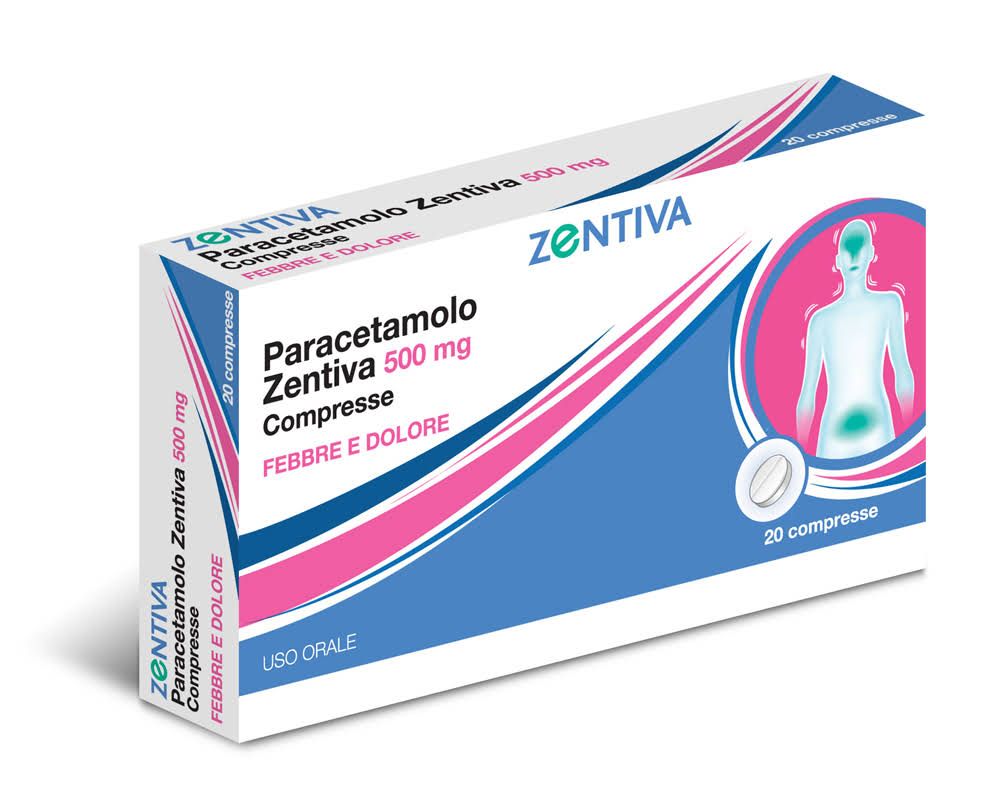 Paracetamolo Zentiva 500mg Trattamento Febbre E Dolore 20 Compresse