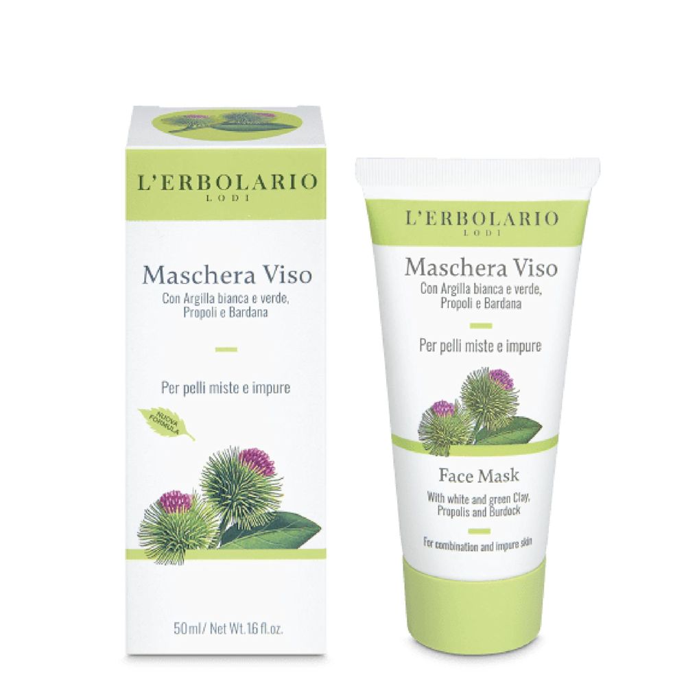 988837187 - MASCHERA VISO ARGILLA BIANCA E VERDE/PROPOLI/BARDANA PELLI MISTE E IMPURE 50 ML - 4776640_1.jpg