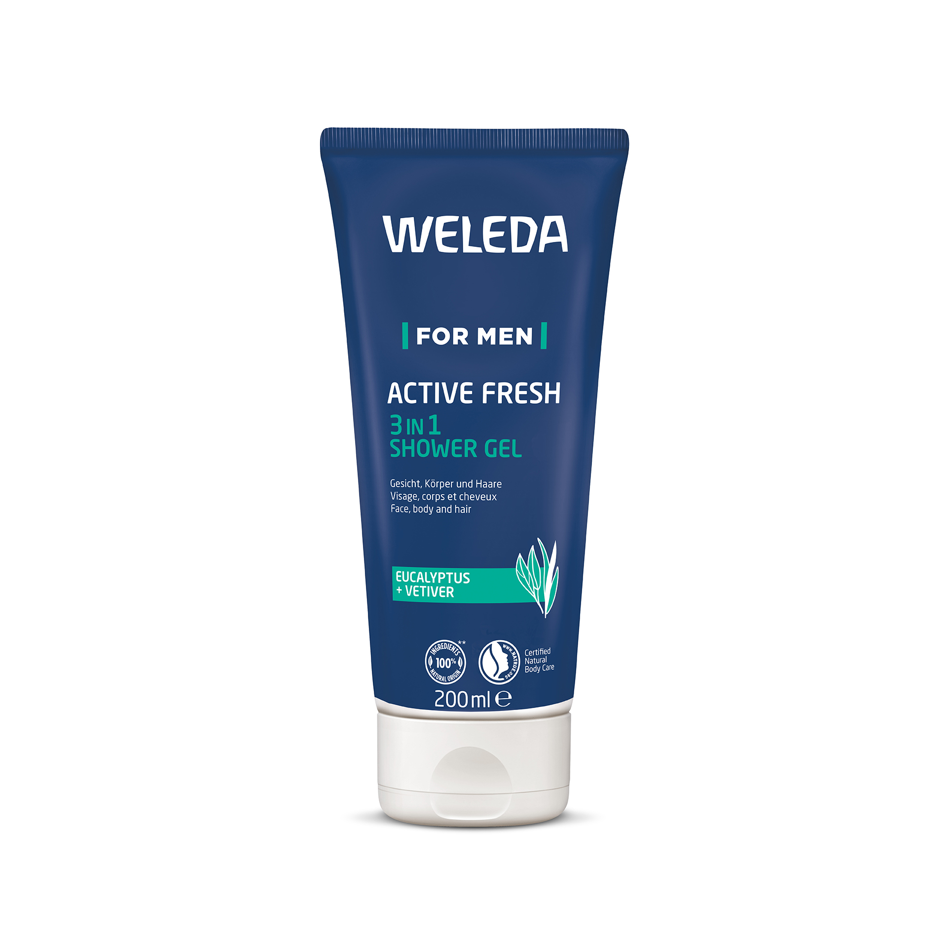 Weleda For Men Active Fresh 3 In 1 Doccia Gel Uomo 200ml