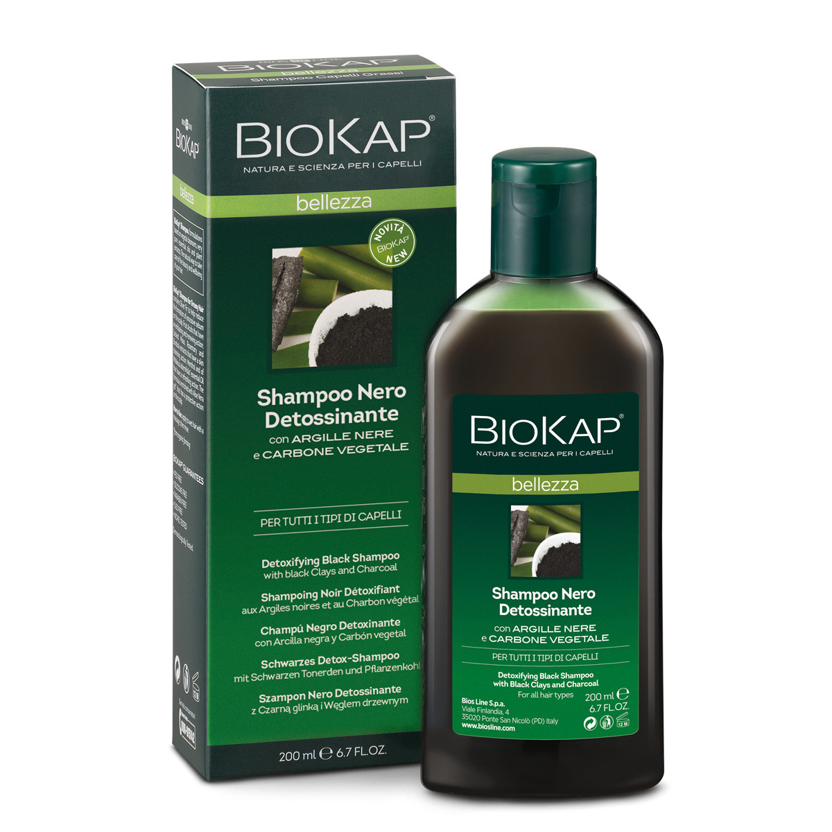 Biokap Shampoo Nero Detossinante 200ml