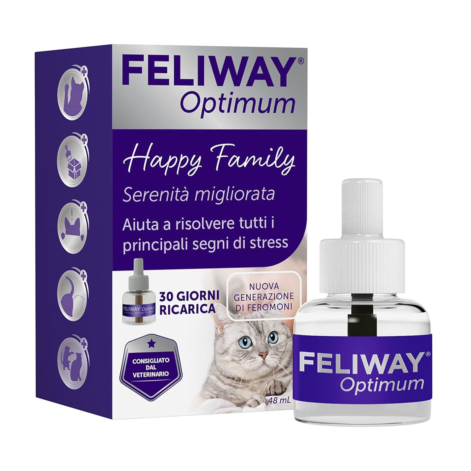 Feliway Optimum Feromoni Gatto Ricarica 48ml