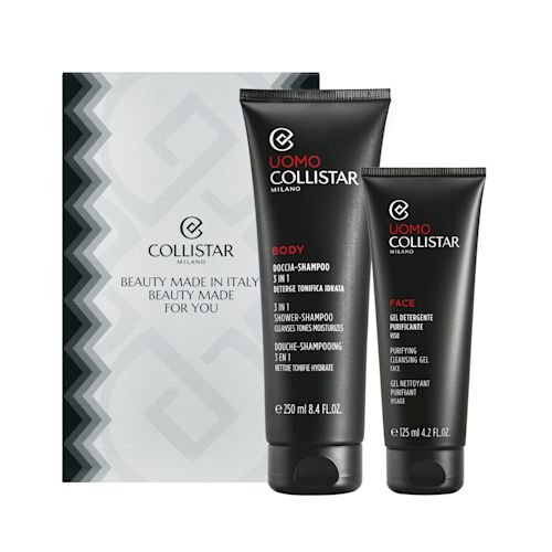 image - 990231084 - Set completo per la routine uomo che combina un doccia-shampoo 3in1 per detergere corpo e capelli con un gel viso purificante al carbone, ideale per rimuovere impurità e sebo. - 4886144_1.jpg