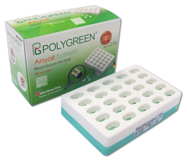 Polygreen Strisce Controllo Glicemia 50 Pezzi