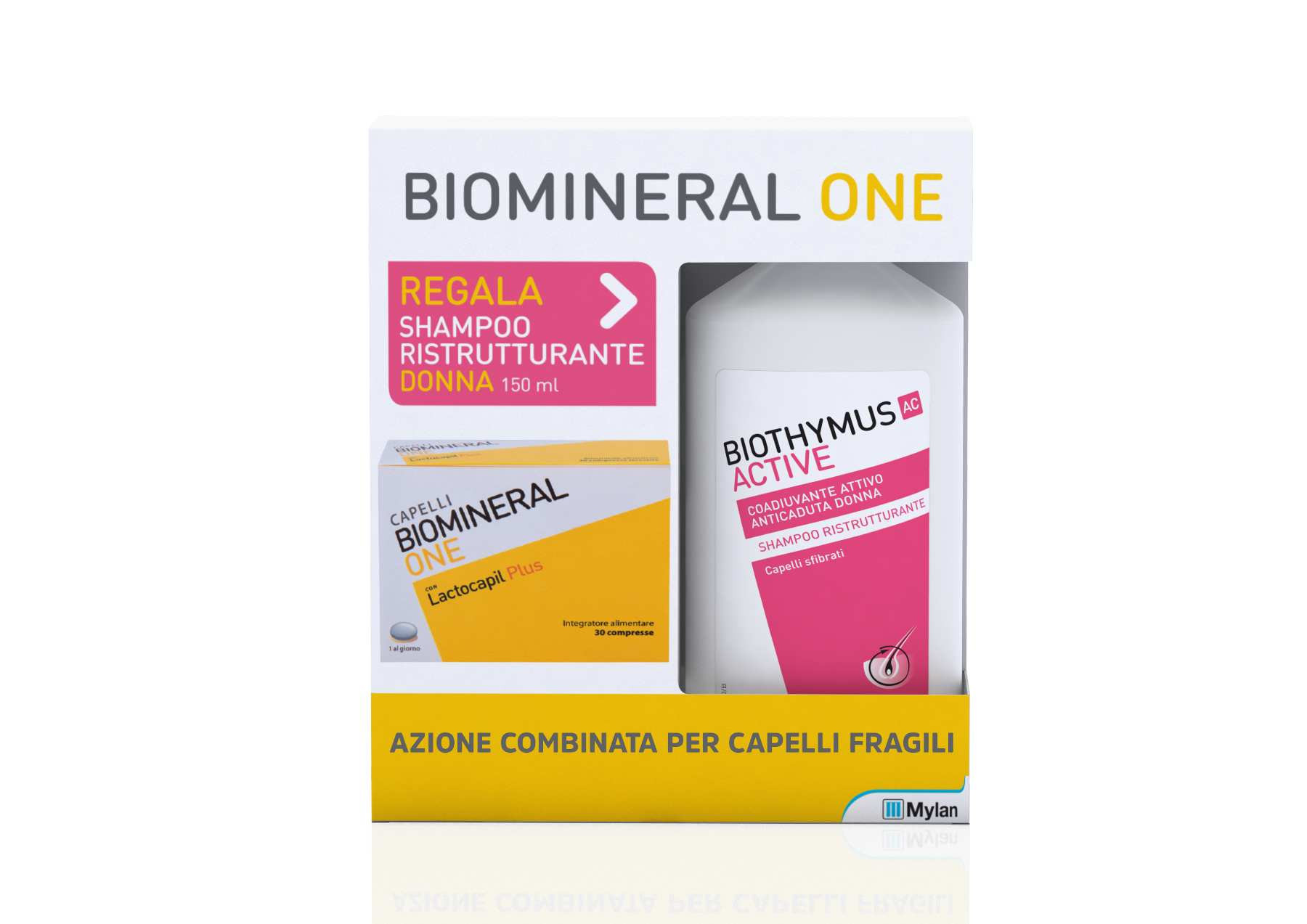 Biomineral One Lactocapil 30 Compresse + Shampoo Donna Ristrutturante 150ml