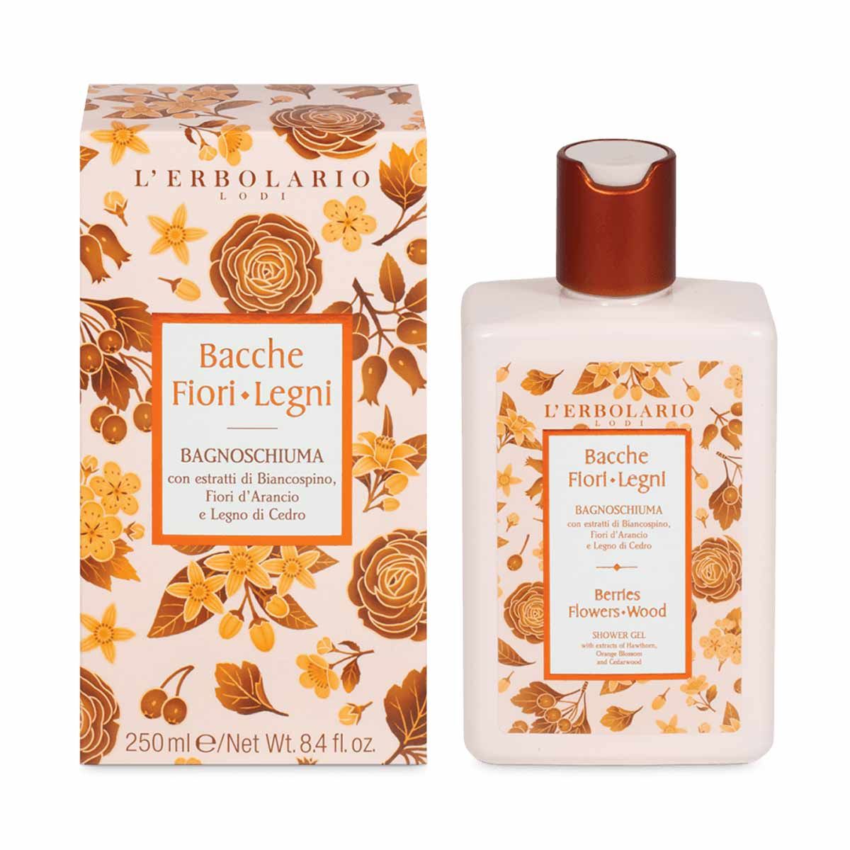 L'erbolario Bacche Fiori Legni Bagno schiuma 250ml