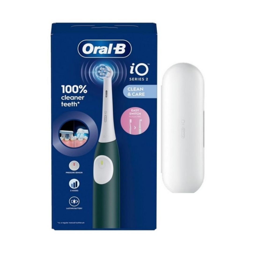 image - 950226175 - ORALB POWER SPAZZOLINO ELETTRICO IO2 SERIES FOREST GREEN + TRAVEL CASE - 4816382_1.jpg