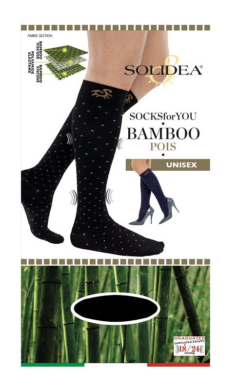 Solidea Socks For You Bamboo Pois Compressione Graduata Nero S 1 Paio