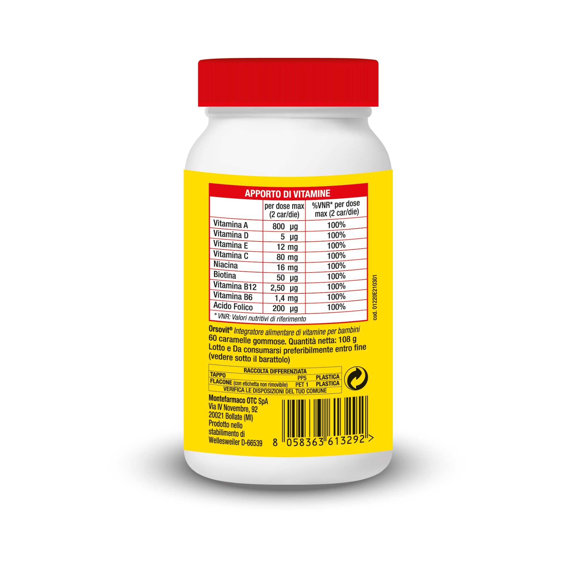 image - 902535994 - ORSOVIT CARAMELLE GOMMOSE VITAMINA BB SENZA GLUTINE 60 PEZZI - 7871944_7.jpg