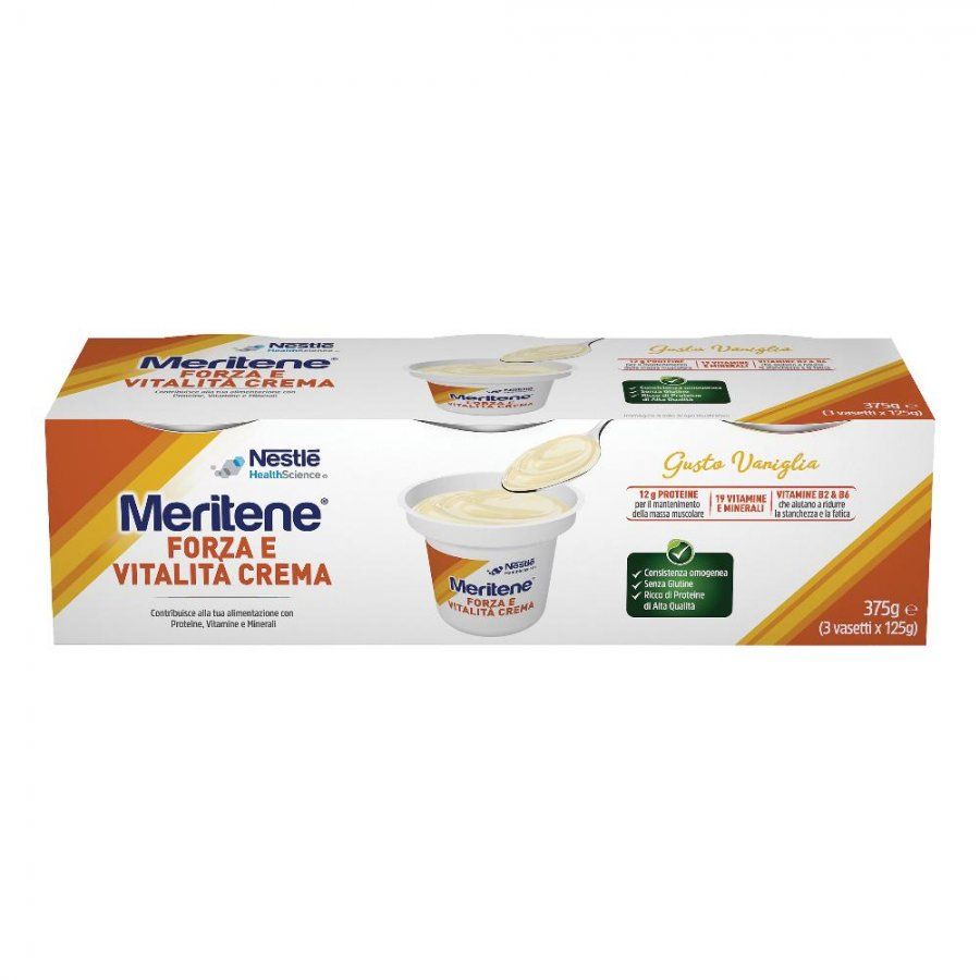 Meritene Crema Dessert Proteica Gusto Vaniglia 3x125g