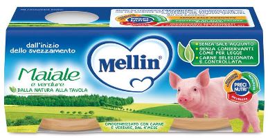 Mellin Omogeneizzato Maiale Con Verdure 2x80g