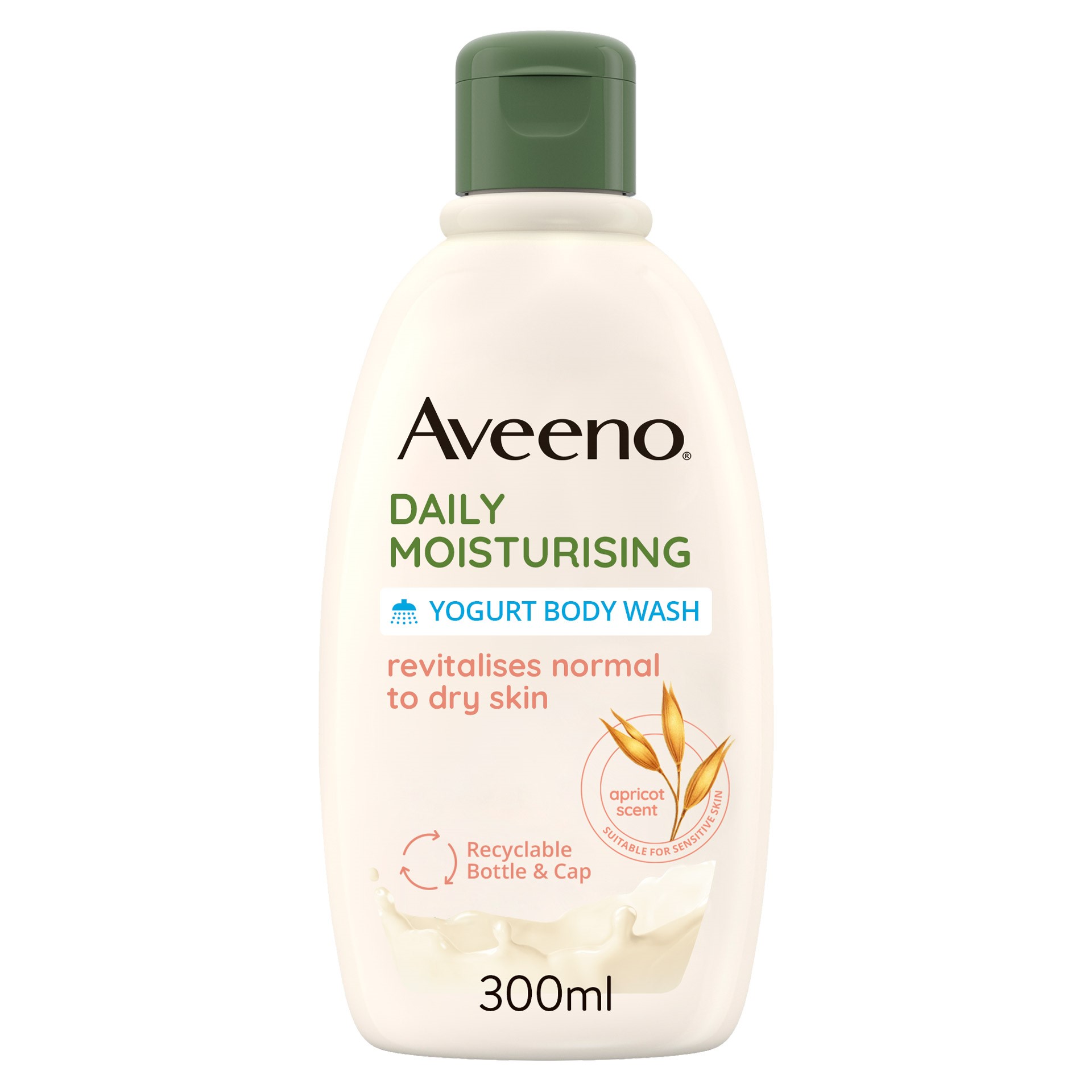 Aveeno Daily Moisturising Bagnodoccia Senza Sapone Yogurt Albicocca E Miele 300ml