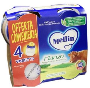 Mellin Omogenenizzato Manzo 4 Pezzi X 80g