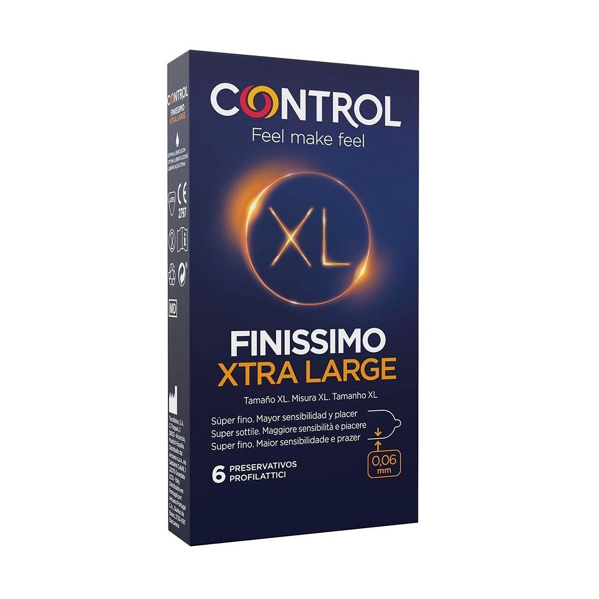 Control Finissimo Xl Xtra Large Preservativi Sottili 6 Pezzi