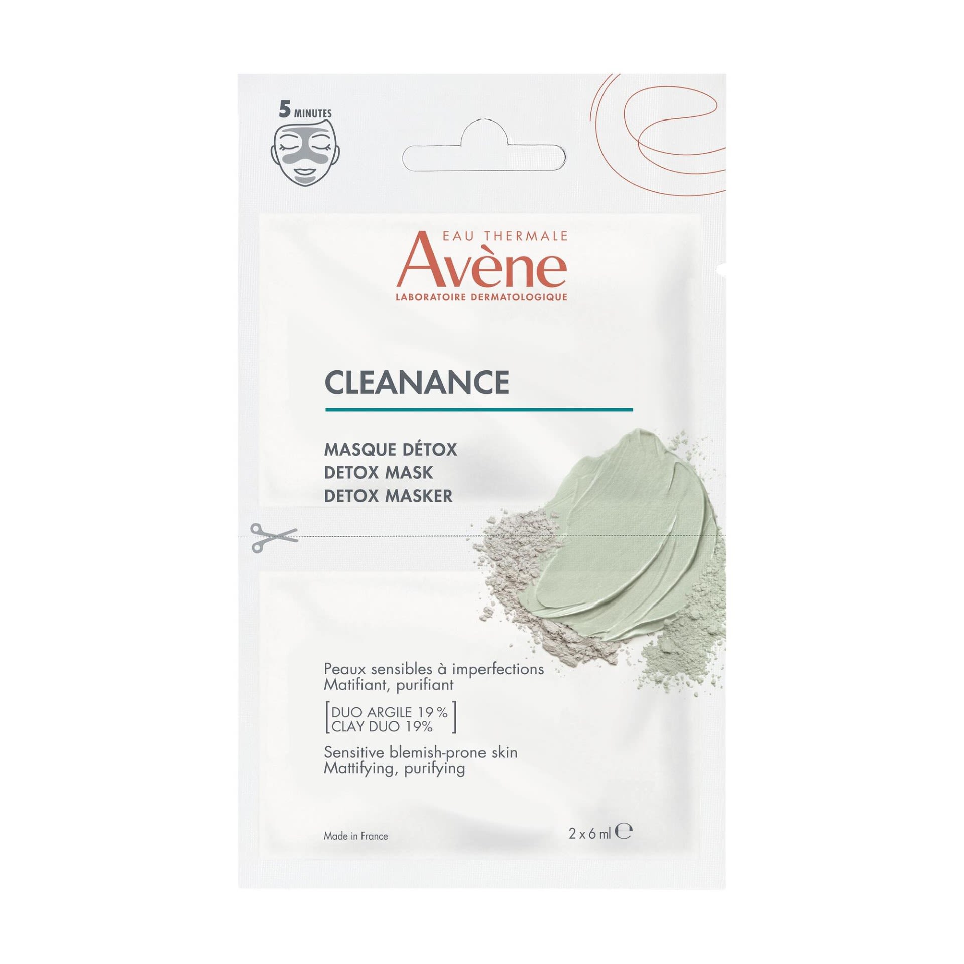 image - 987875592 - AVENE CLEANANCE MASCHERA DETOX 2 PEZZI DA 6 ML - 4759375_1.jpg
