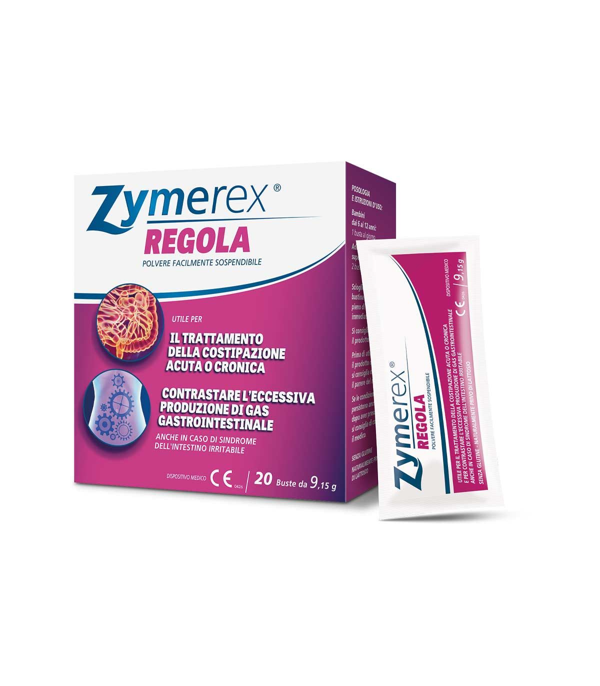 Zymerex Regola Integratore Regolarità Intestinale 20 Buste