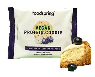 Foodspring Vegan Protein Biscotti Cheesecake Ai Mirtilli 50g