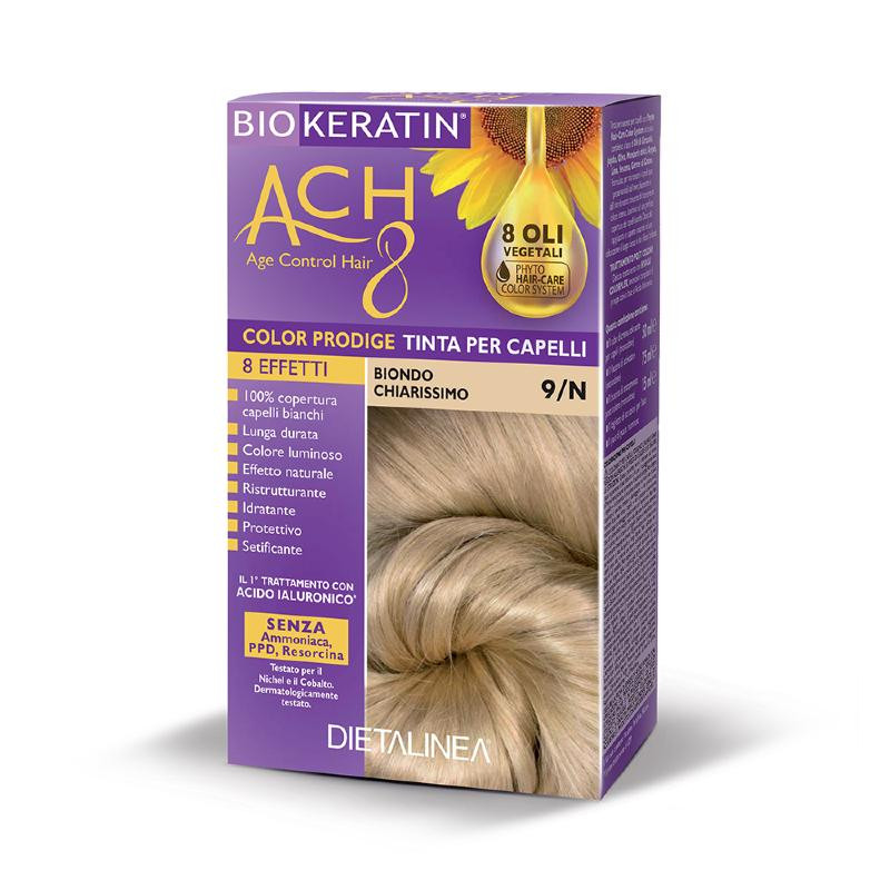 Biokeratin Ach8 Tinta Per Capelli Biondo Chiarissimo 9n