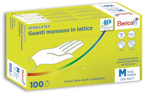 939888119 - Sensilatex Guanti Monouso Lattice Talcati taglia M 100 pezzi - 4724798_1.jpg