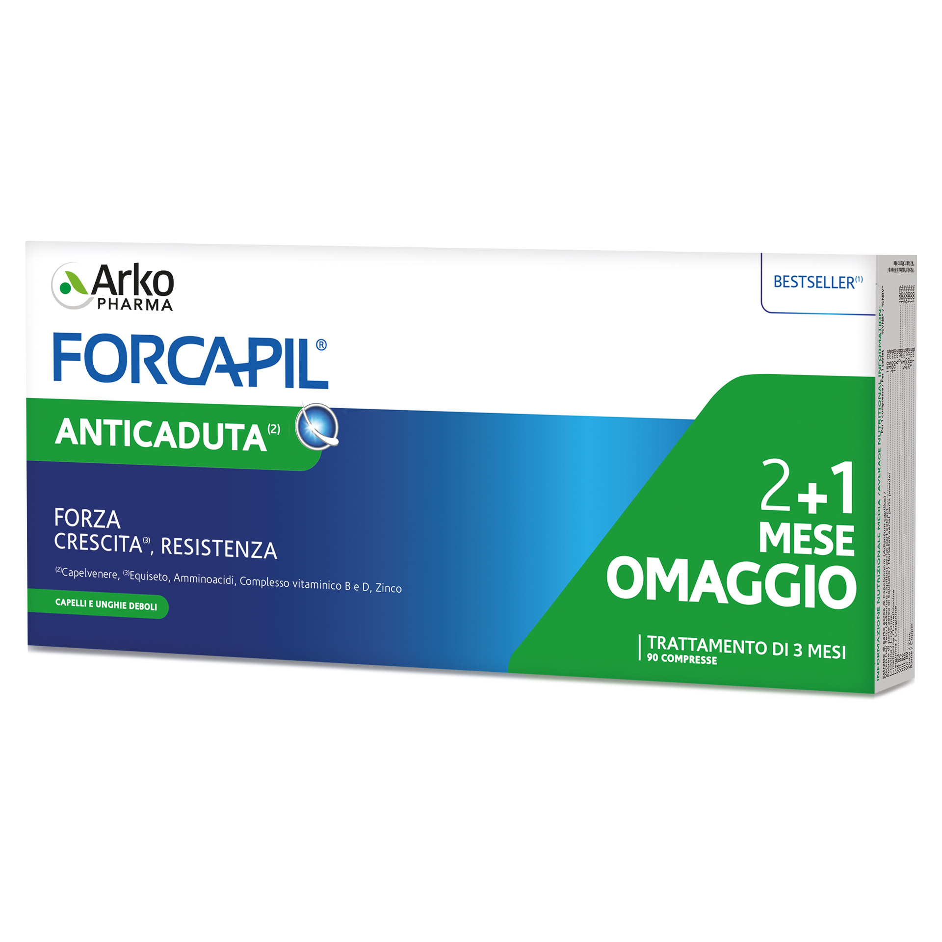 Arkopharma Forcapil Integratore Anticaduta Capelli 3 Confezioni