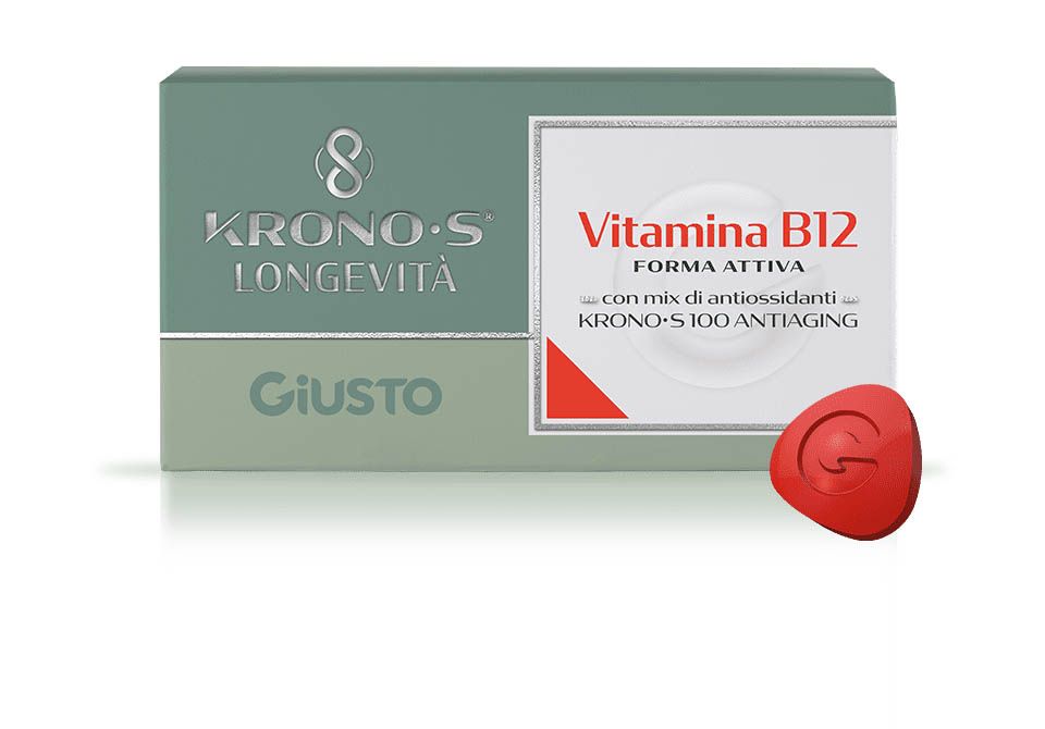 Giusto Kronos Longevità Vitamina B12 Integratore Anti ossidante 30 Compresse