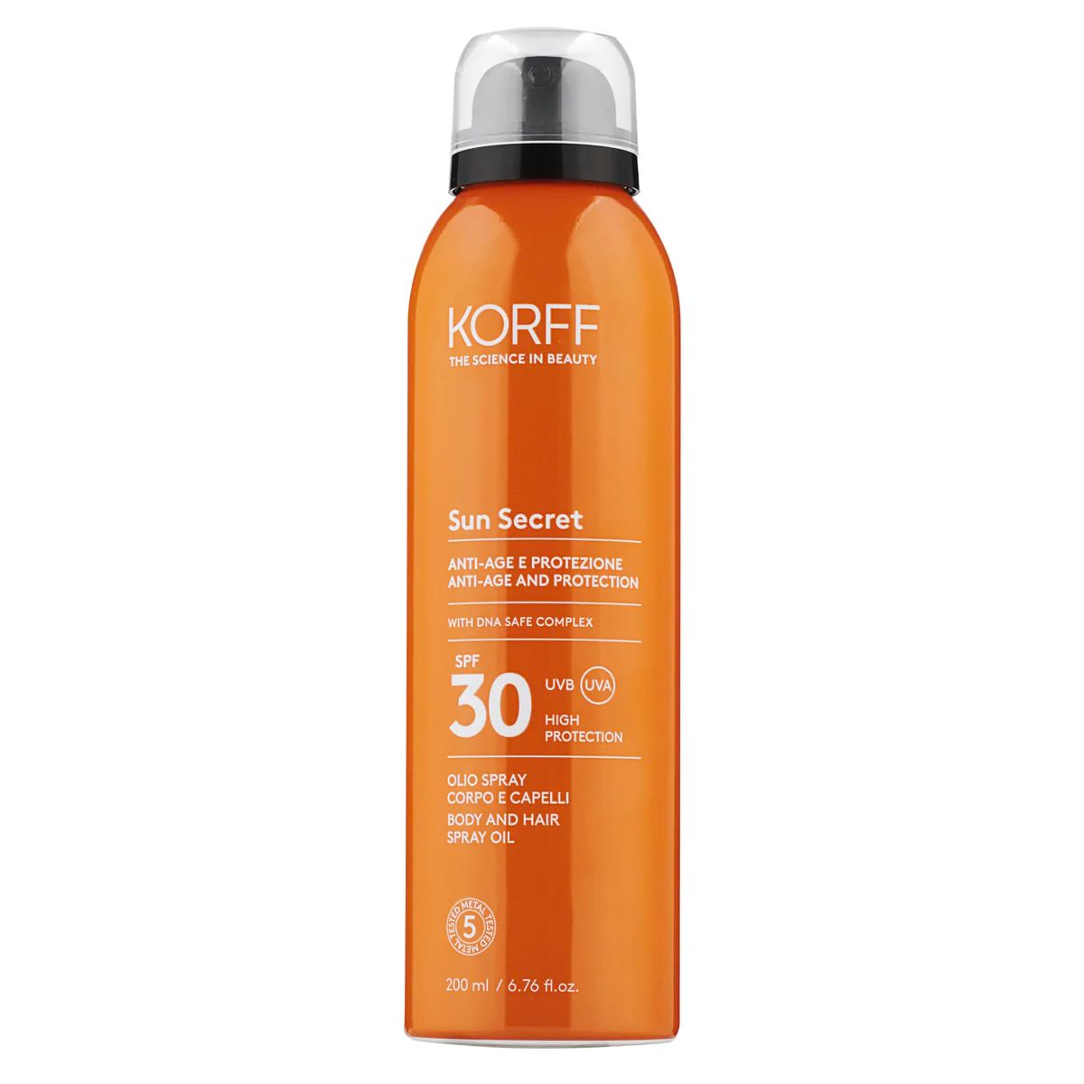 Korff Sun Secret Olio Spray Corpo E Capelli SPF 30 200ml