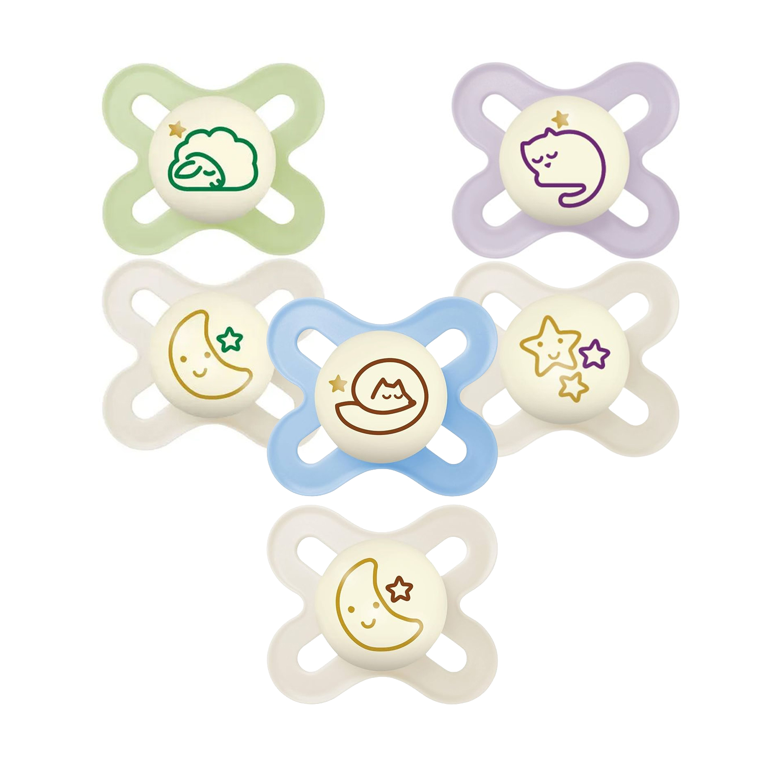 image - 952096877 - Succhietti Mam Original Start Night in silicone per neonati 0-2 mesi, con tettarella ortodontica morbida e sottile. - 4883307_2.jpg