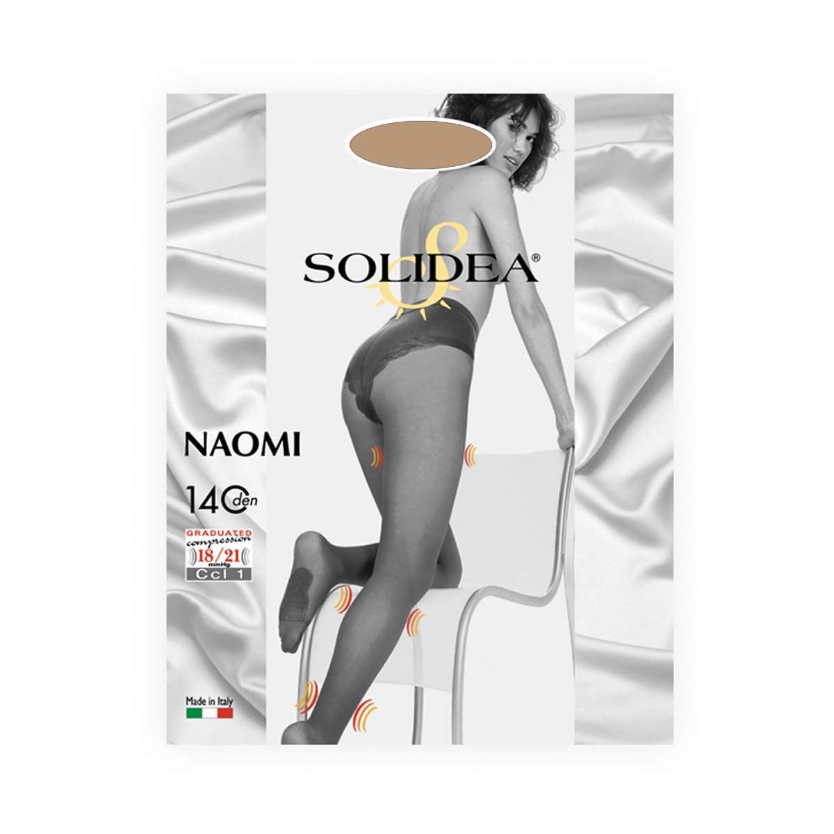 Solidea Naomi 140 Collant Contenitivo Cammello Taglia 2