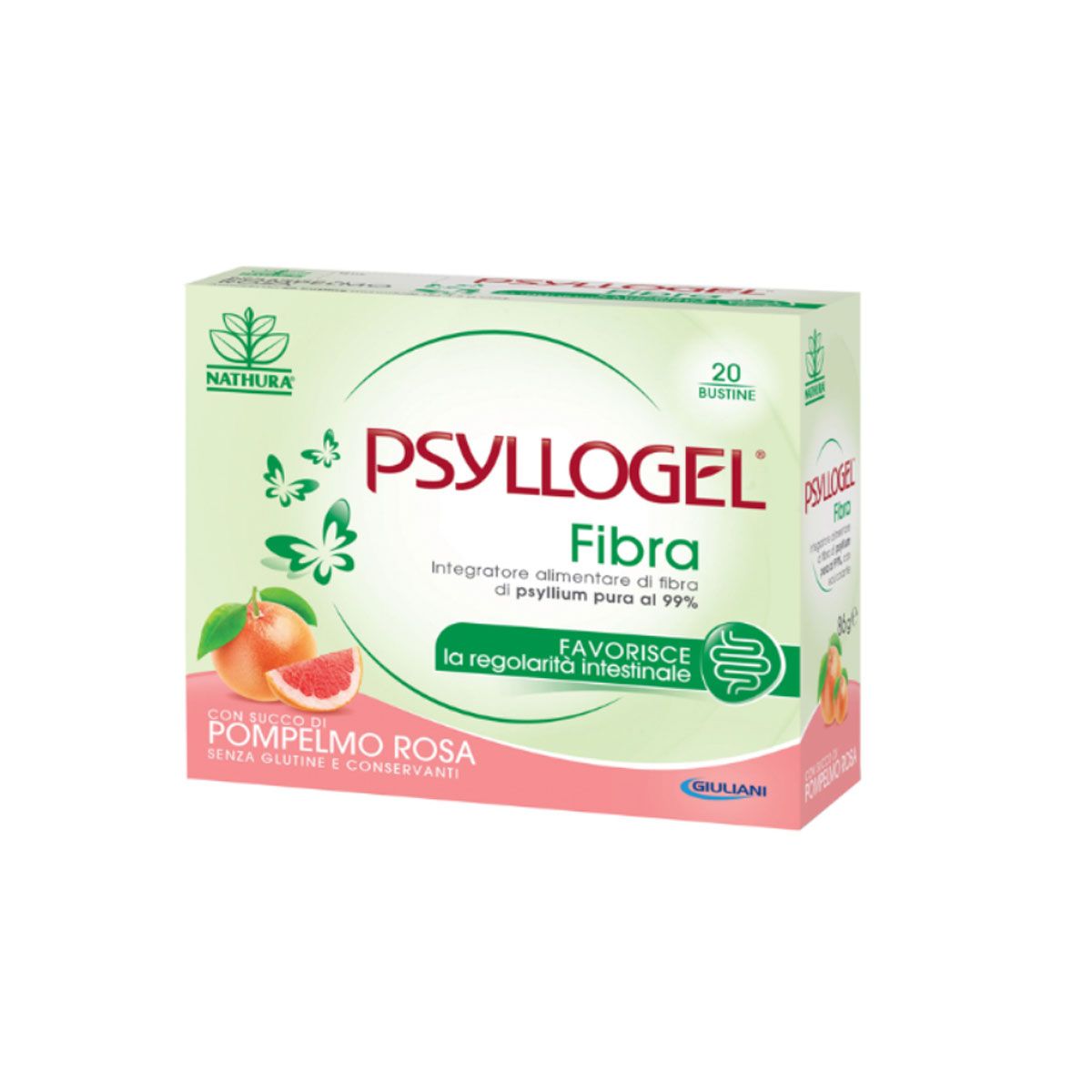 Psyllogel Fibra integratore salute intestinale Pompelmo Rosa 20 Bustine