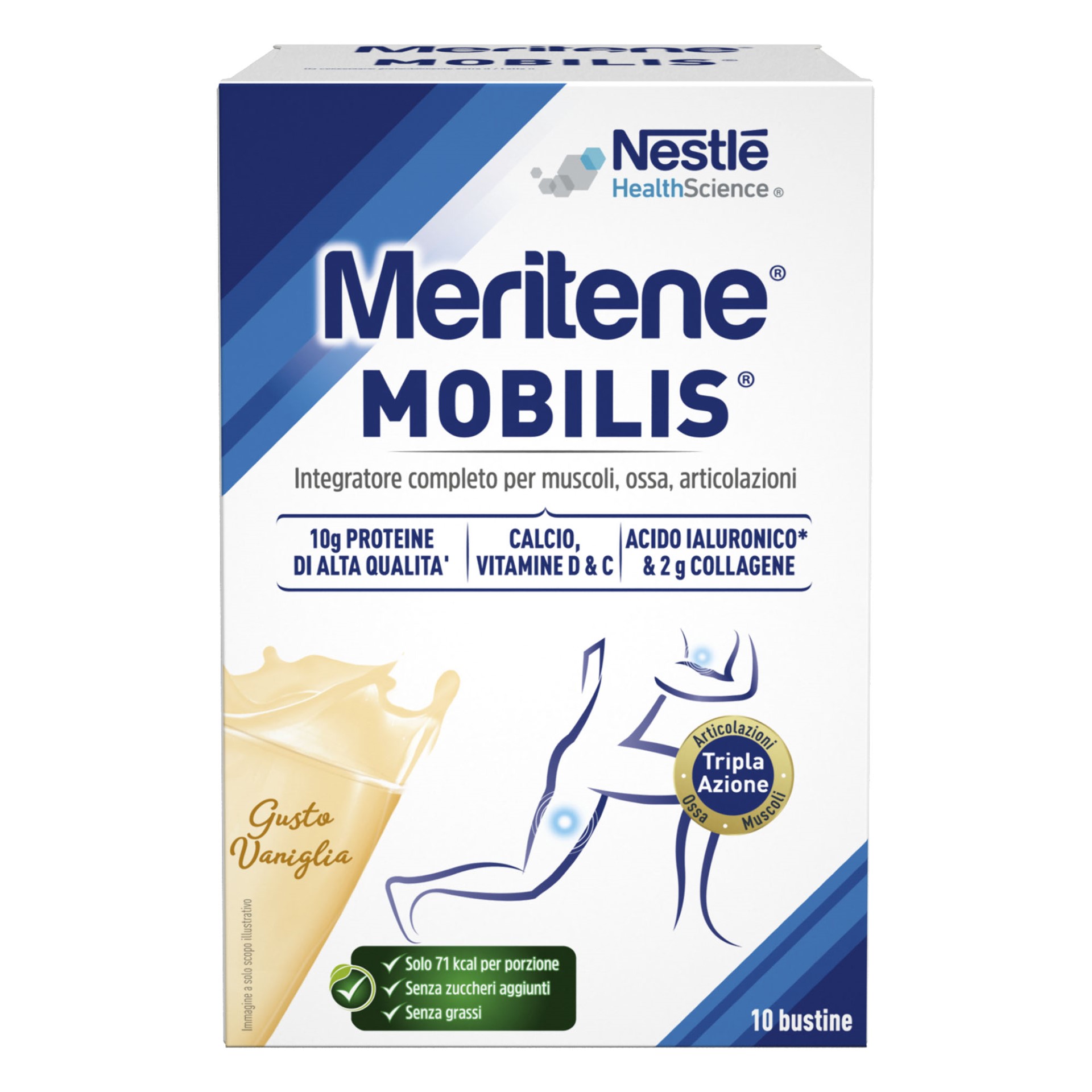 Meritene Mobilis Integratore Muscoli Ossa E Articolazioni Vaniglia 10 Bustine