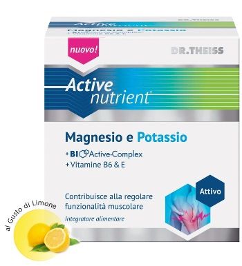 Active Nutrient Magnesio Potassio Integratore Limone 20 Bustine