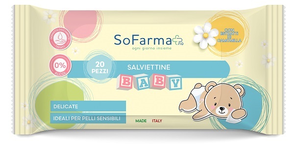 Sofarma Salviette Baby Camomilla 20 Pezzi