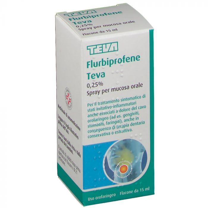 Flurbiprofene Teva Spray Mucosa Orale 15ml