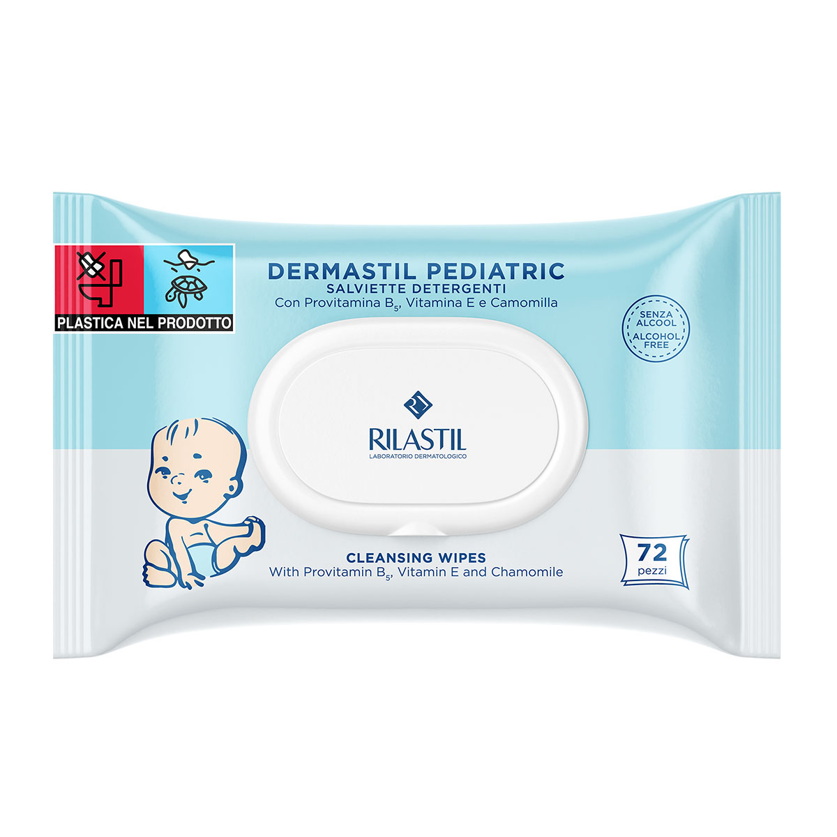 Rilastil Dermastil Salviette Detergenti 72 Pezzi