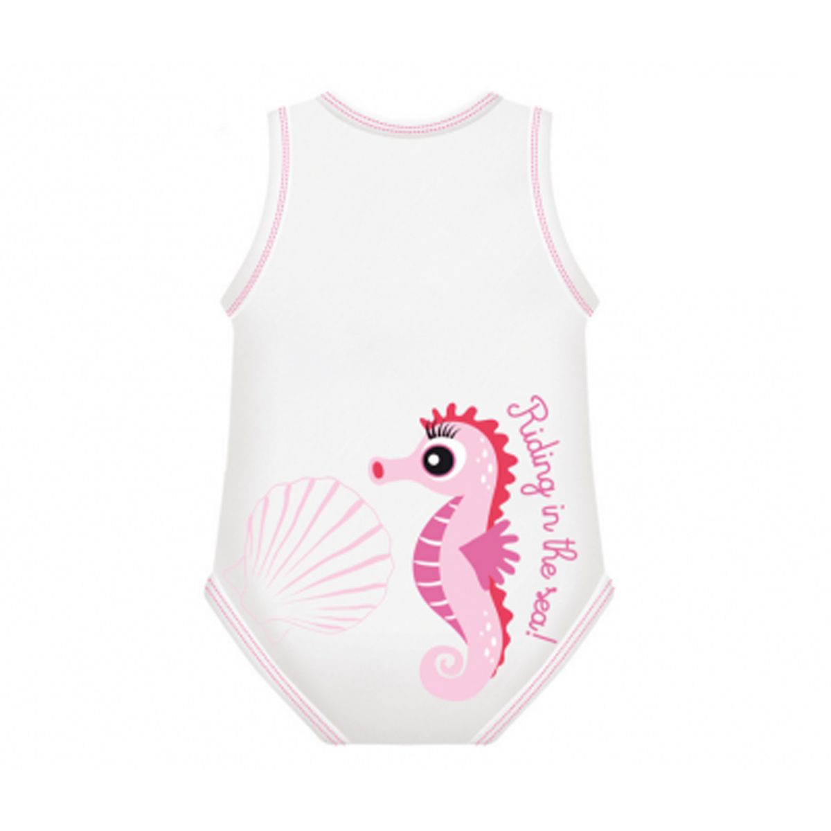 J-bimbi Body 0-36m Bio Cotton Summer Sealife Cavalluccio Marino