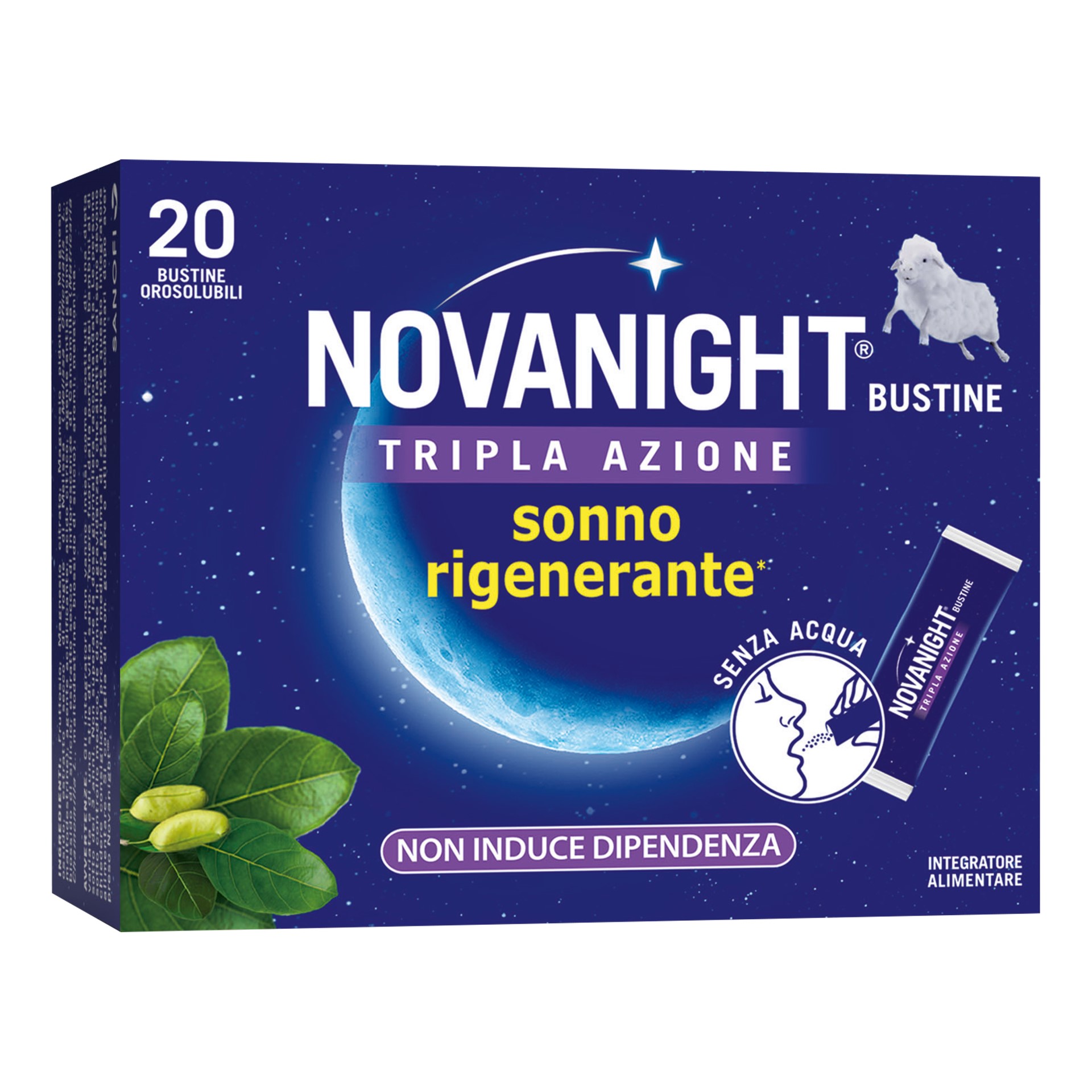 Novanight Tripla Azione Integratore Melatonina Magnesio Griffonia Gusto Agrumi E Camomilla 20 Bustine Orosolubili