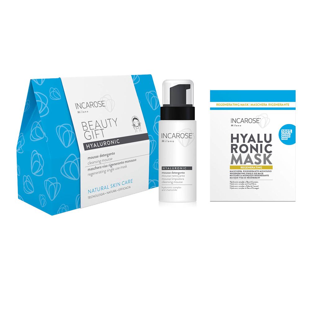 image - 987376656 - INCAROSE HYALUR BEAUTY GIFT DETERSIONE MOUSSE DETERGENTE 200 ML + MASCHERA RIGENERANTE 17 ML - 4750103_1.jpg
