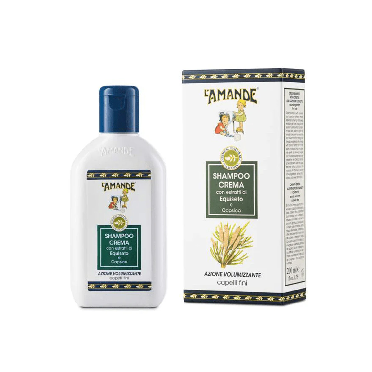 L'amande Marseille Shampoo Crema Equiseto Capelli Fini Azione Volumizzante 200ml