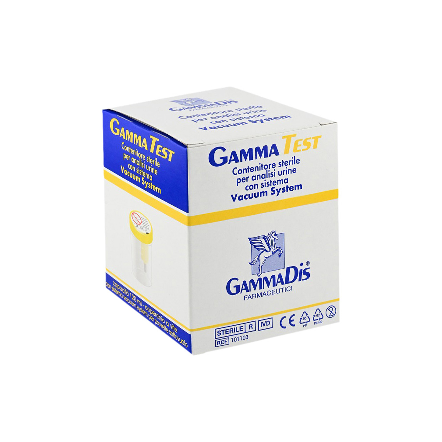 image - 933950305 - Contenitore sterile sottovuoto da 120ml in polipropilene con tappo giallo, confezionato singolarmente in astuccio di cartone, per la raccolta di campioni di urina. - 4722990_2.jpg