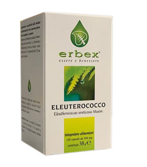 Erbex Eleuterococco 380mg Integratore 100 Capsule