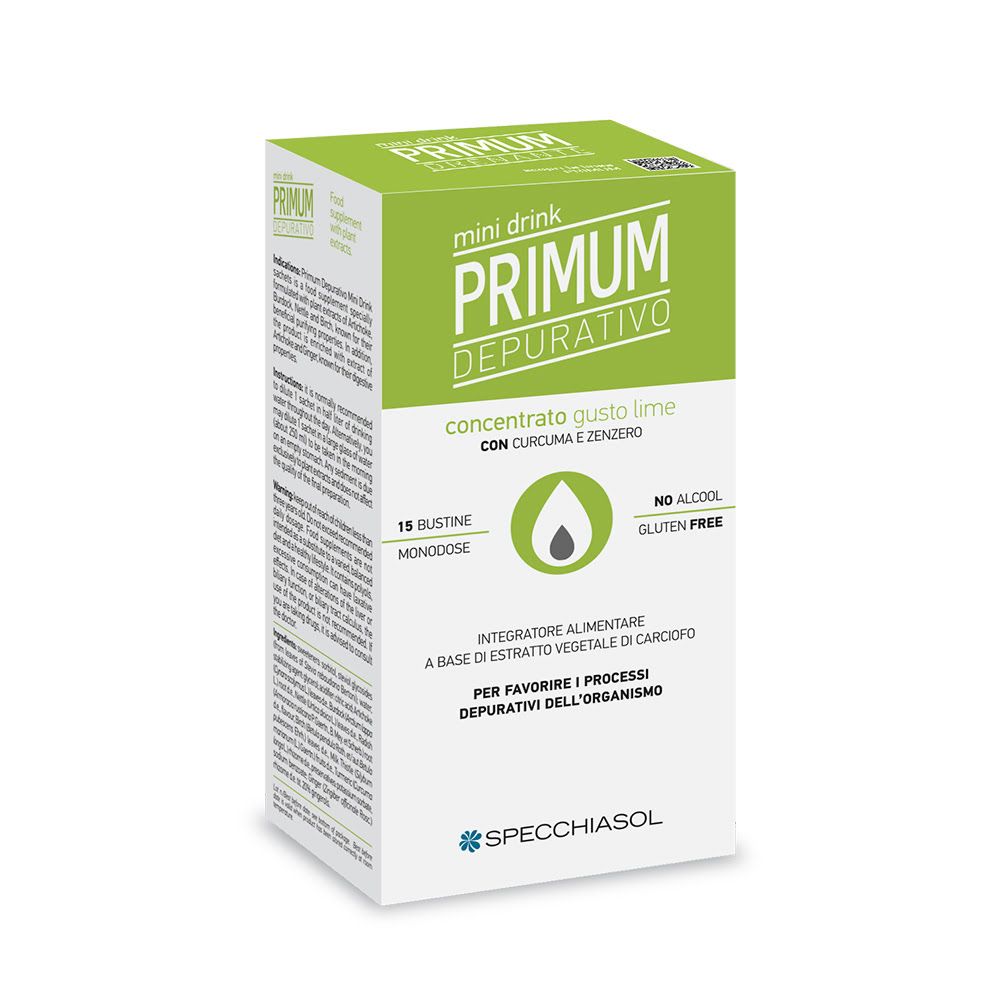 Primum Depurativo Integratore Digestione Minidrink Lime 14 Stick Da 10ml