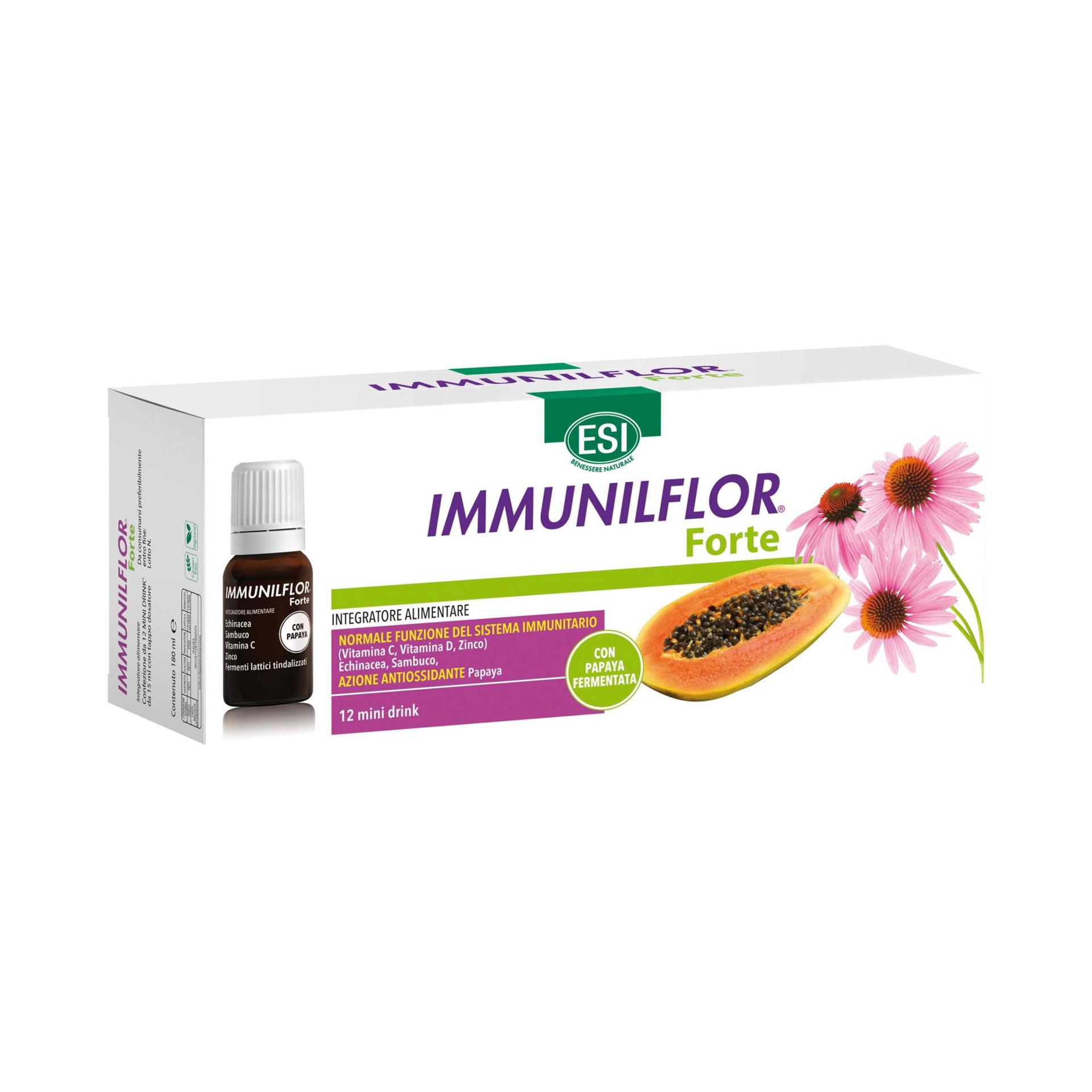 Esi Immunilflor Forte Papaya 12 Mini Drink